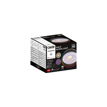 Calex Slimme Halo LED Inbouwspot Wit - RGB en Warm Wit - 6.5W