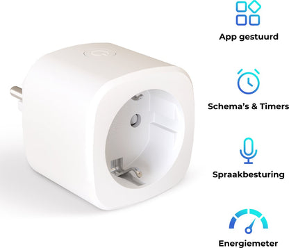 Calex Slimme Stekker - Smart Plug met Energiemeter - Wit