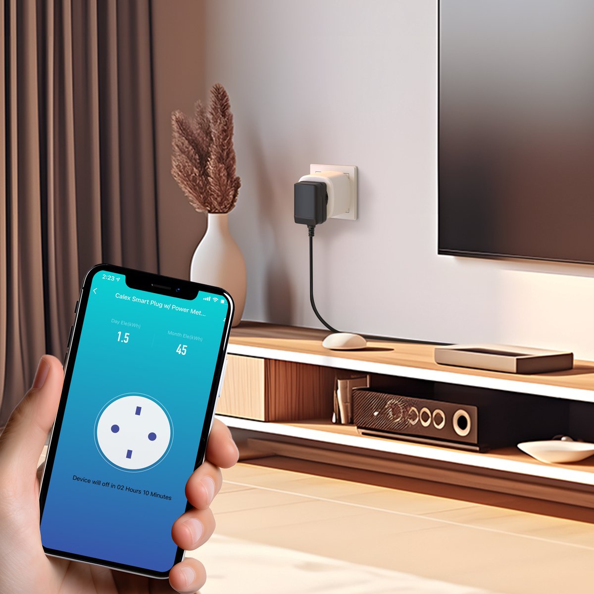 Calex Slimme Stekker - Smart Plug met Energiemeter - Wit