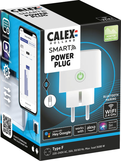 Calex Slimme Stekker - Smart Plug met Energiemeter - Wit