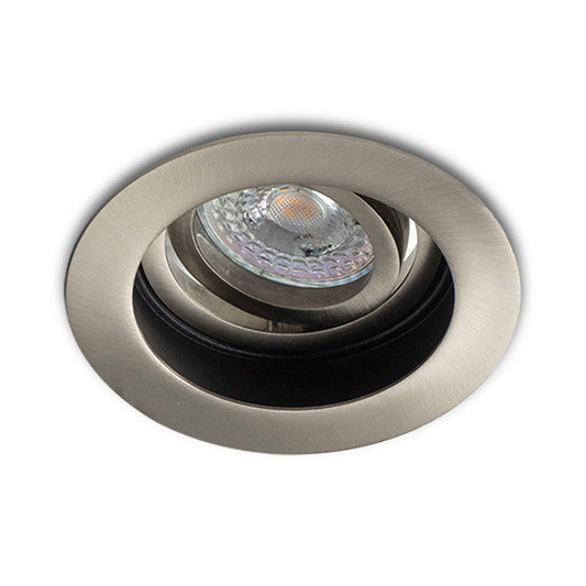 Inbouwspot Moreda | Kantelbaar | Rond | Aluminium met zwart | Ø 99 mm